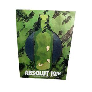 Vintage Absolut Vodka Advertising Print Ad Golf Course 1991